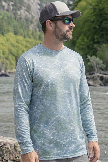 Performance Fishing Long Sleeve - Sunlit Scale Muskie - TBT200 lifestyle opposite side