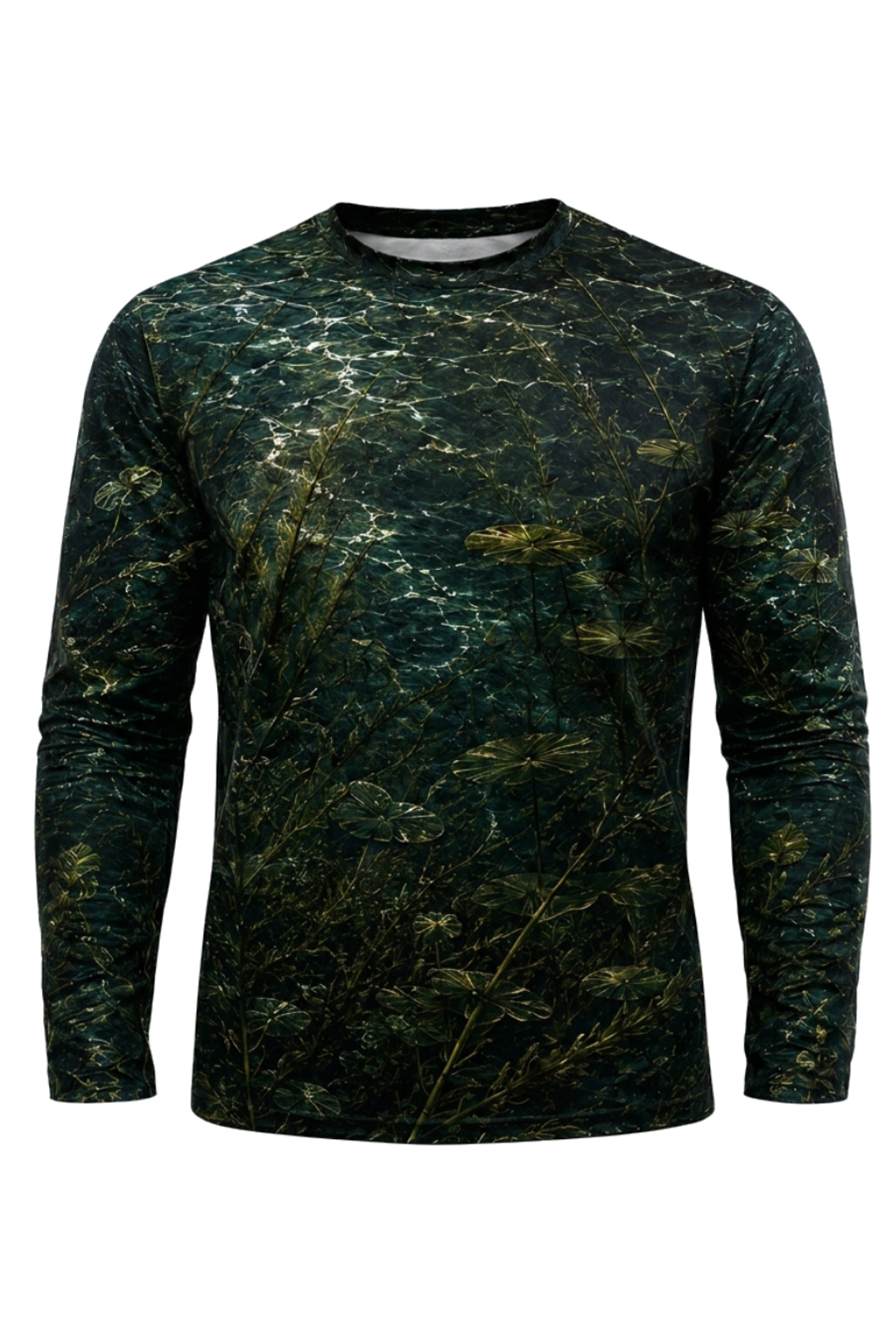 Performance Fishing Long Sleeve - Sunlit Shallows Pike - TBT193 mockup opposite side