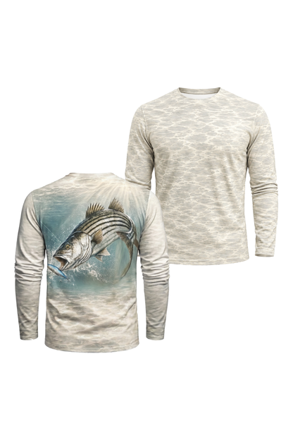Performance Fishing Long Sleeve - Sunlit Shallows Striper - TBT202 image 1