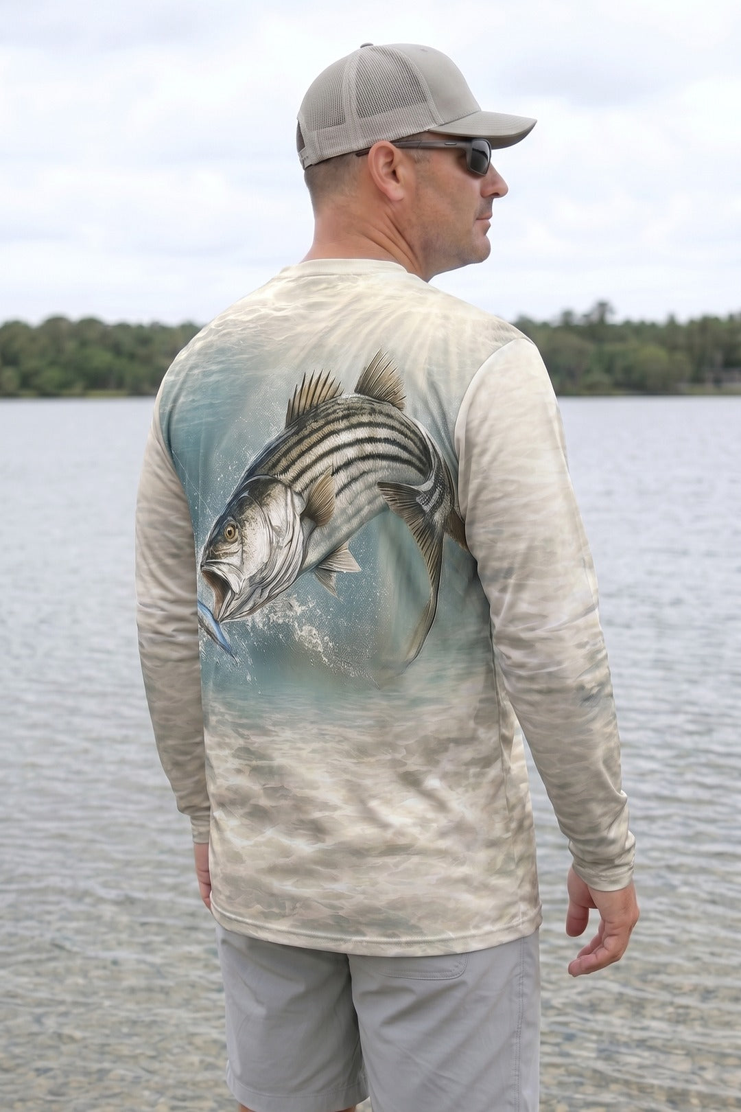 Performance Fishing Long Sleeve - Sunlit Shallows Striper - TBT202 image 4