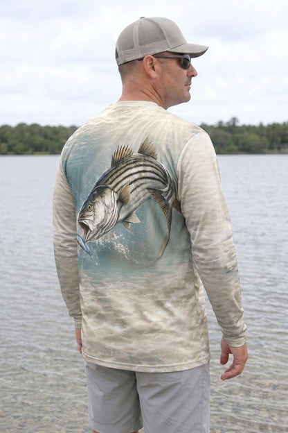 Performance Fishing Long Sleeve - Sunlit Shallows Striper - TBT202 image 4
