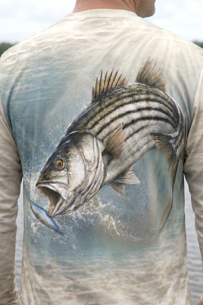 Performance Fishing Long Sleeve - Sunlit Shallows Striper - TBT202 image 4