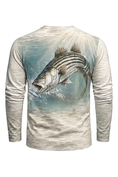 Performance Fishing Long Sleeve - Sunlit Shallows Striper - TBT202 image 5