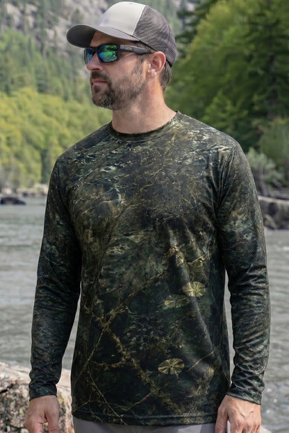 Performance Fishing Long Sleeve - Sunlit Timber Pike - TBT194 lifestyle opposite side