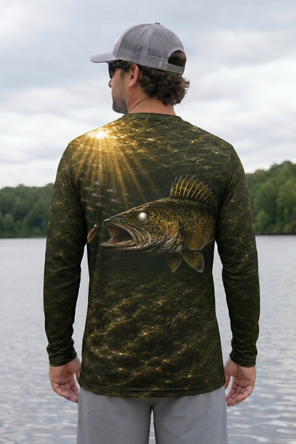 Performance Fishing Long Sleeve - Sunray Bottom Walleye - TBT186 lifestyle artwork side