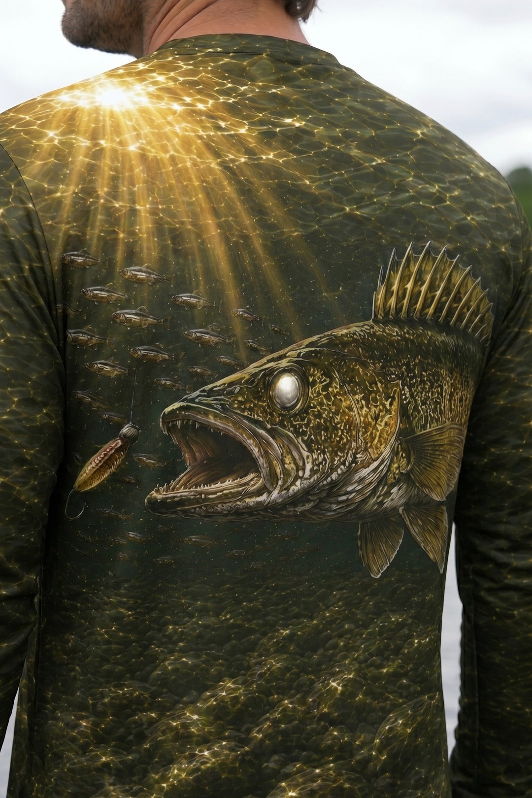 Performance Fishing Long Sleeve - Sunray Bottom Walleye - TBT186 lifestyle artwork zoom