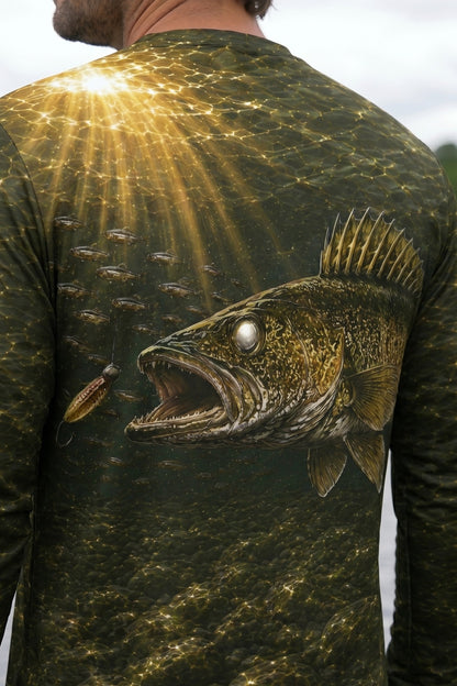 Performance Fishing Long Sleeve - Sunray Bottom Walleye - TBT186 lifestyle artwork zoom
