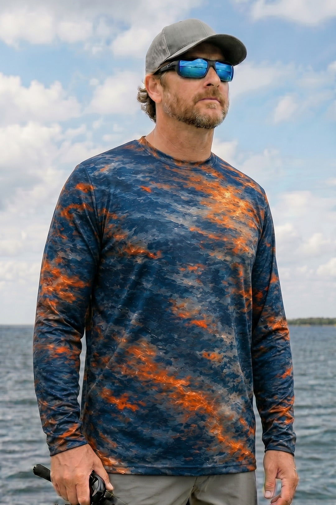 Performance Fishing Long Sleeve - Sunset Trolling Marlin - RS07 lifestyle opposite side