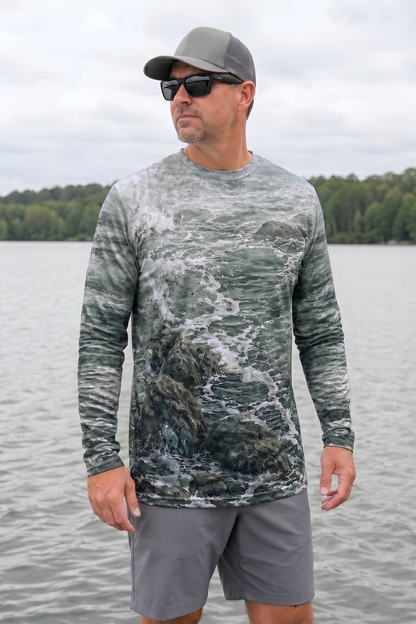 Performance Fishing Long Sleeve - Surge Striped Bass - AOF120 image 3