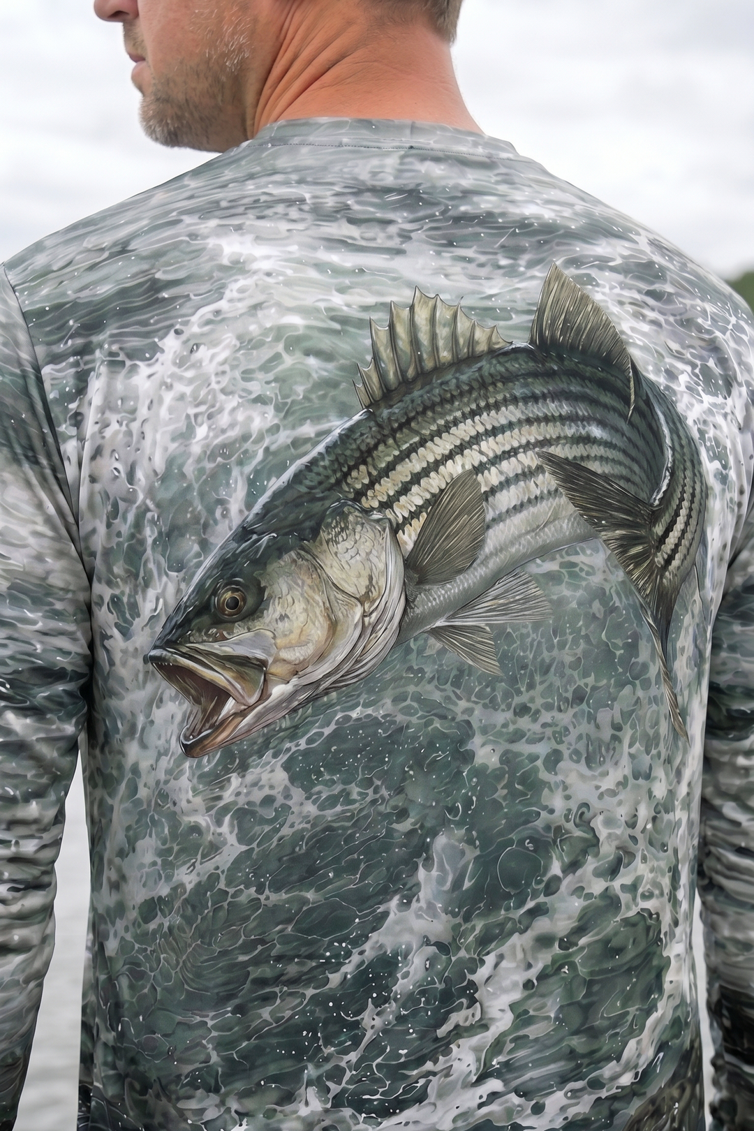 Performance Fishing Long Sleeve - Surge Striped Bass - AOF120 image 4