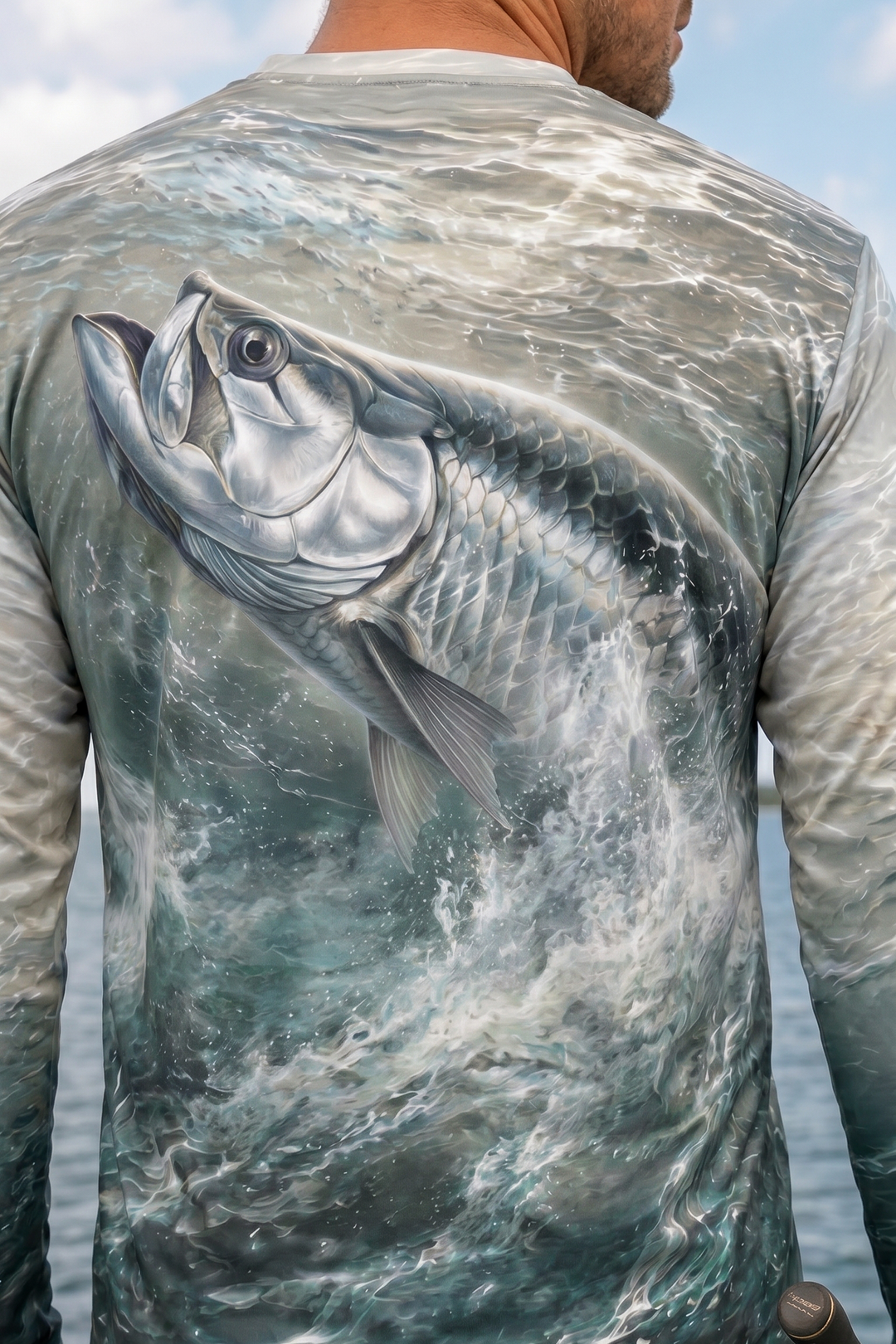Performance Fishing Long Sleeve - Tarpon Silver Surge - AOF58 lifestyle artwork zoom