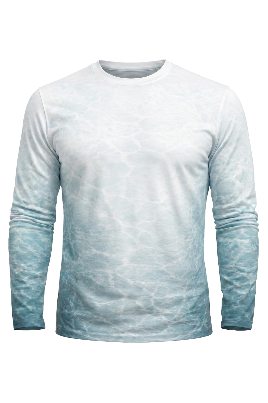 Performance Fishing Long Sleeve - Teal Muskie Surge - AOF108 mockup opposite side