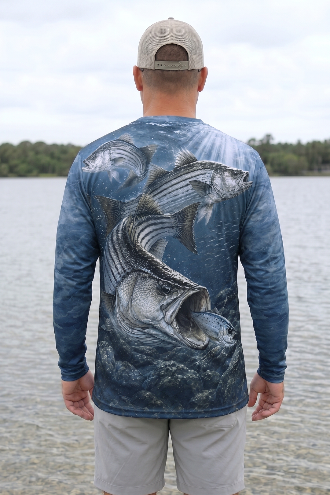 Performance Fishing Long Sleeve - Texoma Frenzy Striper - TBT203 image 2