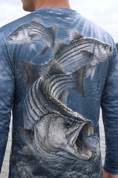 Performance Fishing Long Sleeve - Texoma Frenzy Striper - TBT203 image 4