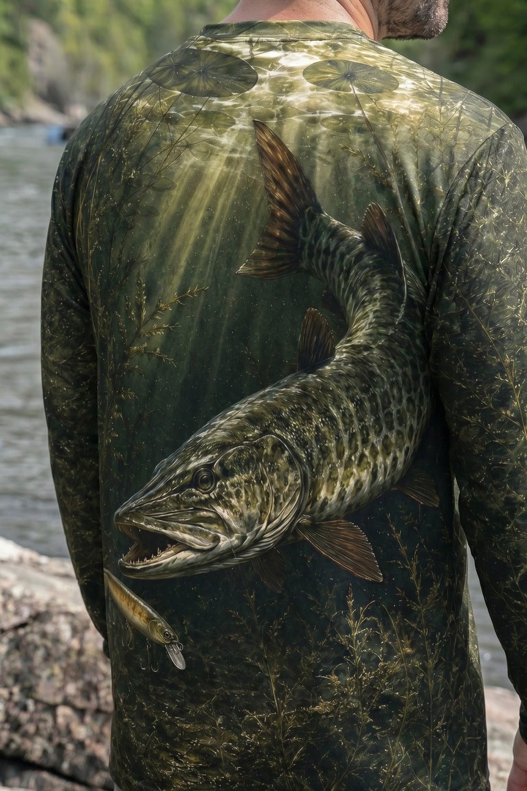 Performance Fishing Long Sleeve - The Follow Musky - RM08 lifestyle artwork zoom