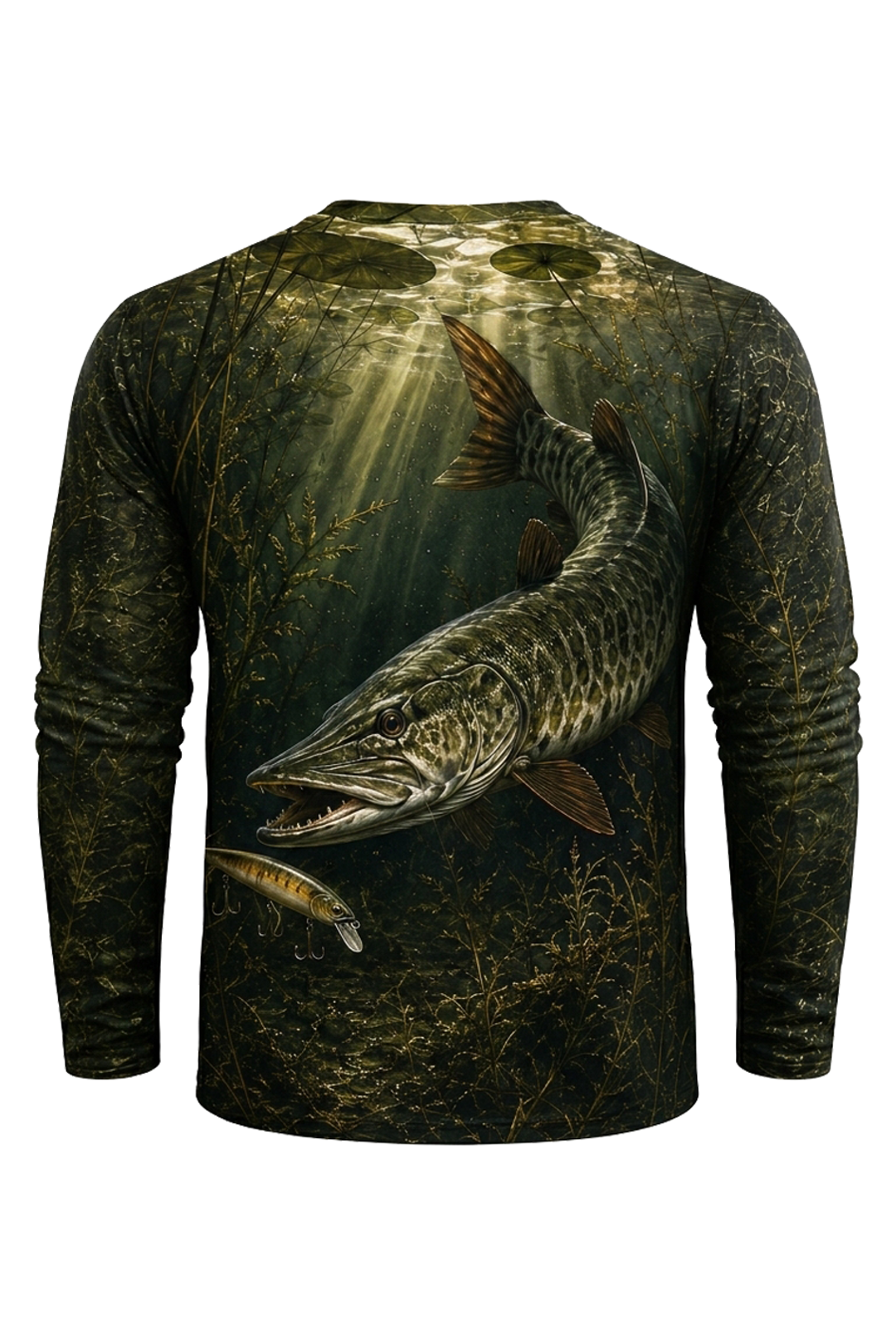 Performance Fishing Long Sleeve - The Follow Musky - RM08 mockup artwork side
