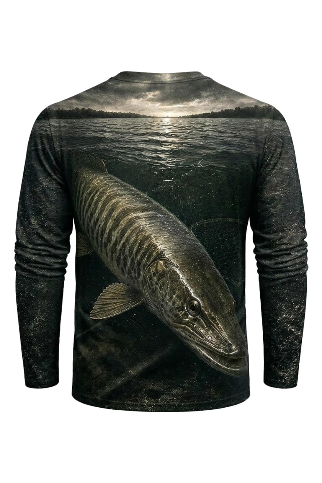 Performance Fishing Long Sleeve - The One Fish - RM03 mockup artwork side