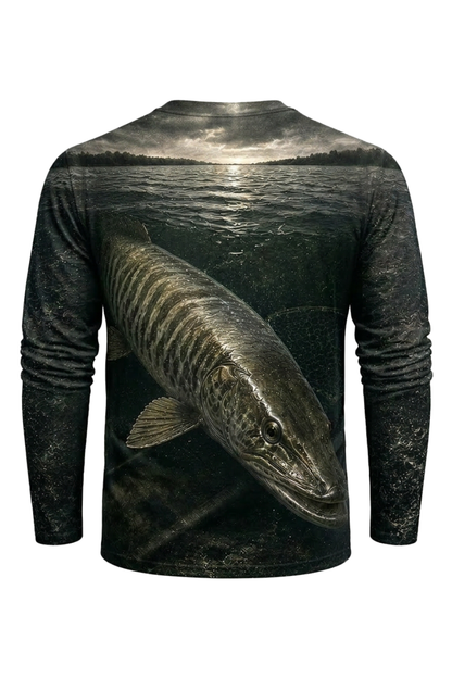 Performance Fishing Long Sleeve - The One Fish - RM03 mockup artwork side