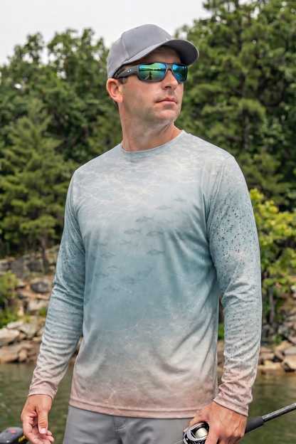 Performance Fishing Long Sleeve - Trout Alpine Glow - AOF53 lifestyle artwork zoom