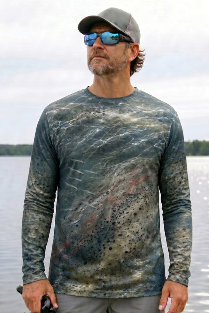Performance Fishing Long Sleeve - Trout Freestone Drift - AOF51 lifestyle opposite side