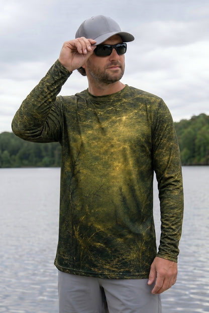 Performance Fishing Long Sleeve - Under the Boat Walleye Strike - RW16 lifestyle opposite side