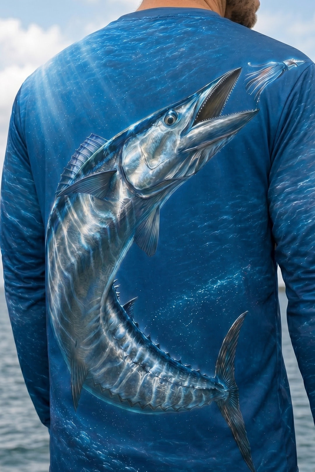 Performance Fishing Long Sleeve - Wahoo Bluewater Strike - AOF49 lifestyle artwork zoom