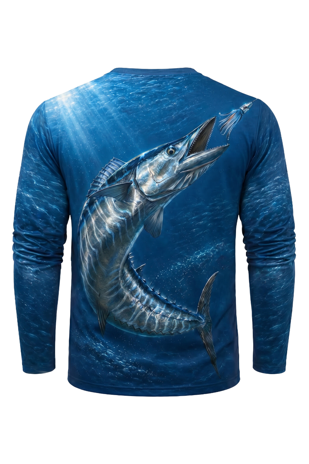 Performance Fishing Long Sleeve - Wahoo Bluewater Strike - AOF49 mockup artwork side