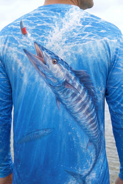 Performance Fishing Long Sleeve - Wahoo Strike Column - AOF115 lifestyle artwork zoom