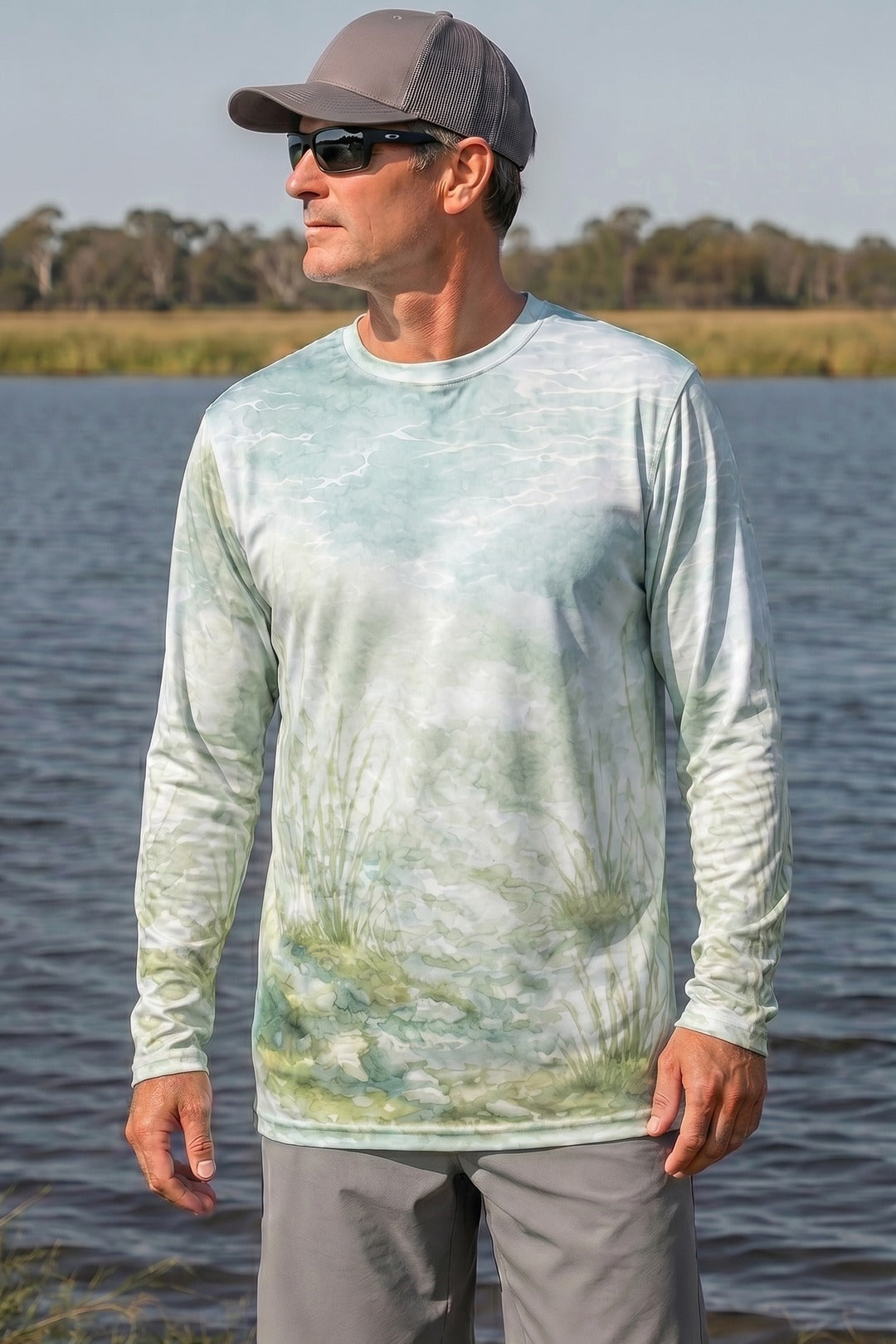 Performance Fishing Long Sleeve - Walleye Stillwater - AOF99 lifestyle opposite side