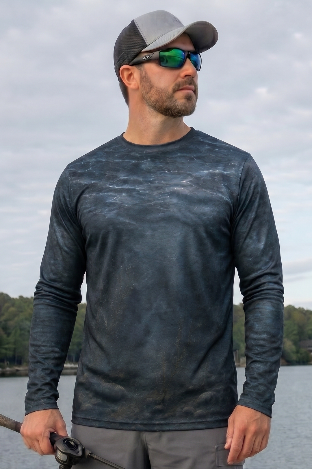 Performance Fishing Long Sleeve - Walleye Strike - AOF59 lifestyle opposite side