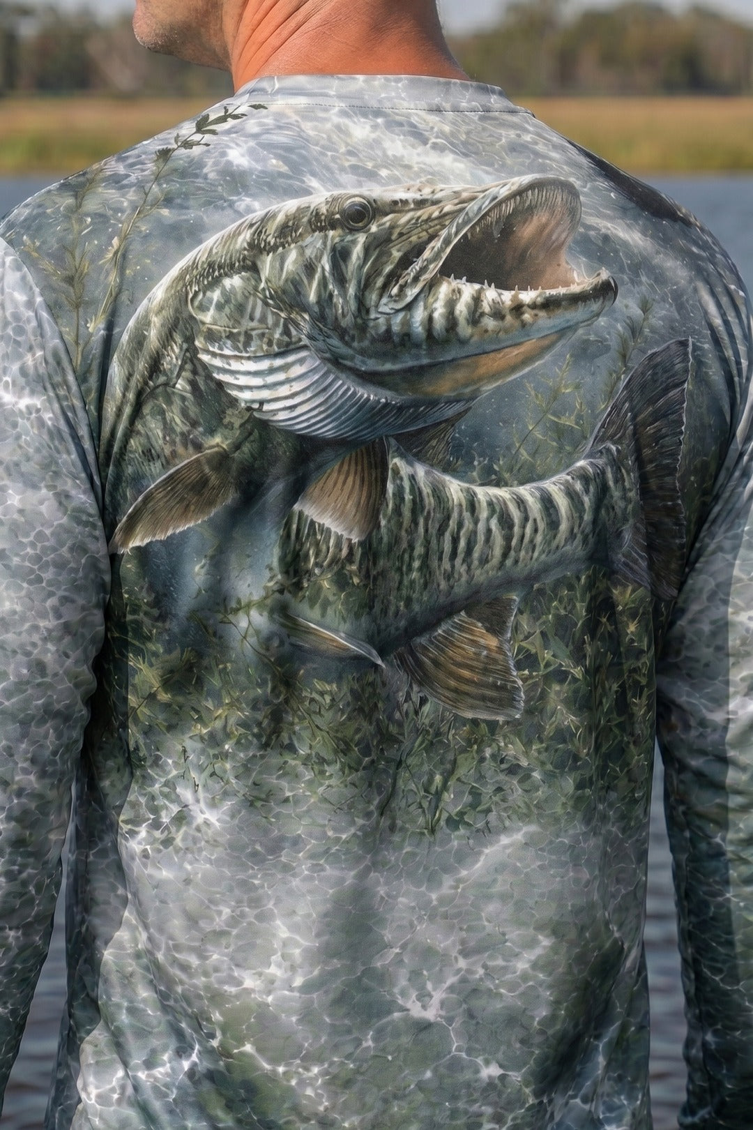 Performance Fishing Long Sleeve - Weedbed Strike Muskie - TBT199 lifestyle artwork zoom