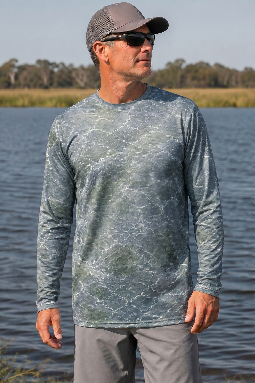Performance Fishing Long Sleeve - Weedbed Strike Muskie - TBT199 lifestyle opposite side