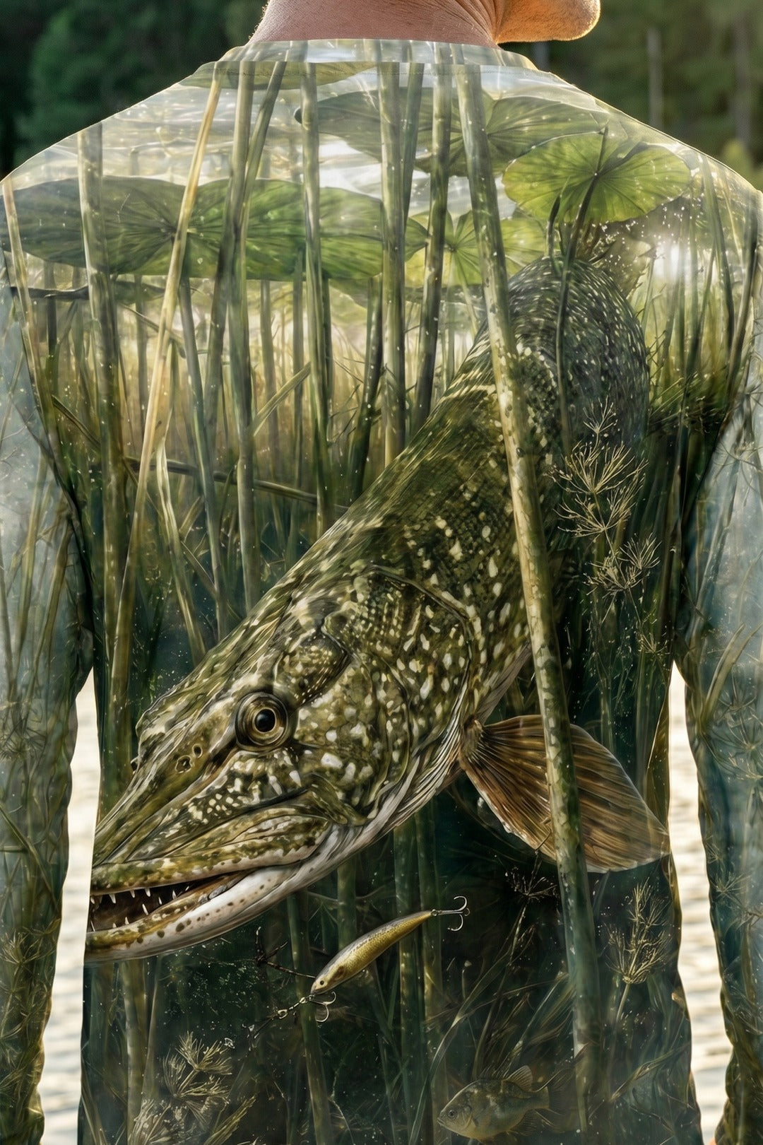 Performance Fishing Long Sleeve - Weedline Follow Pike - RNP05 lifestyle artwork zoom