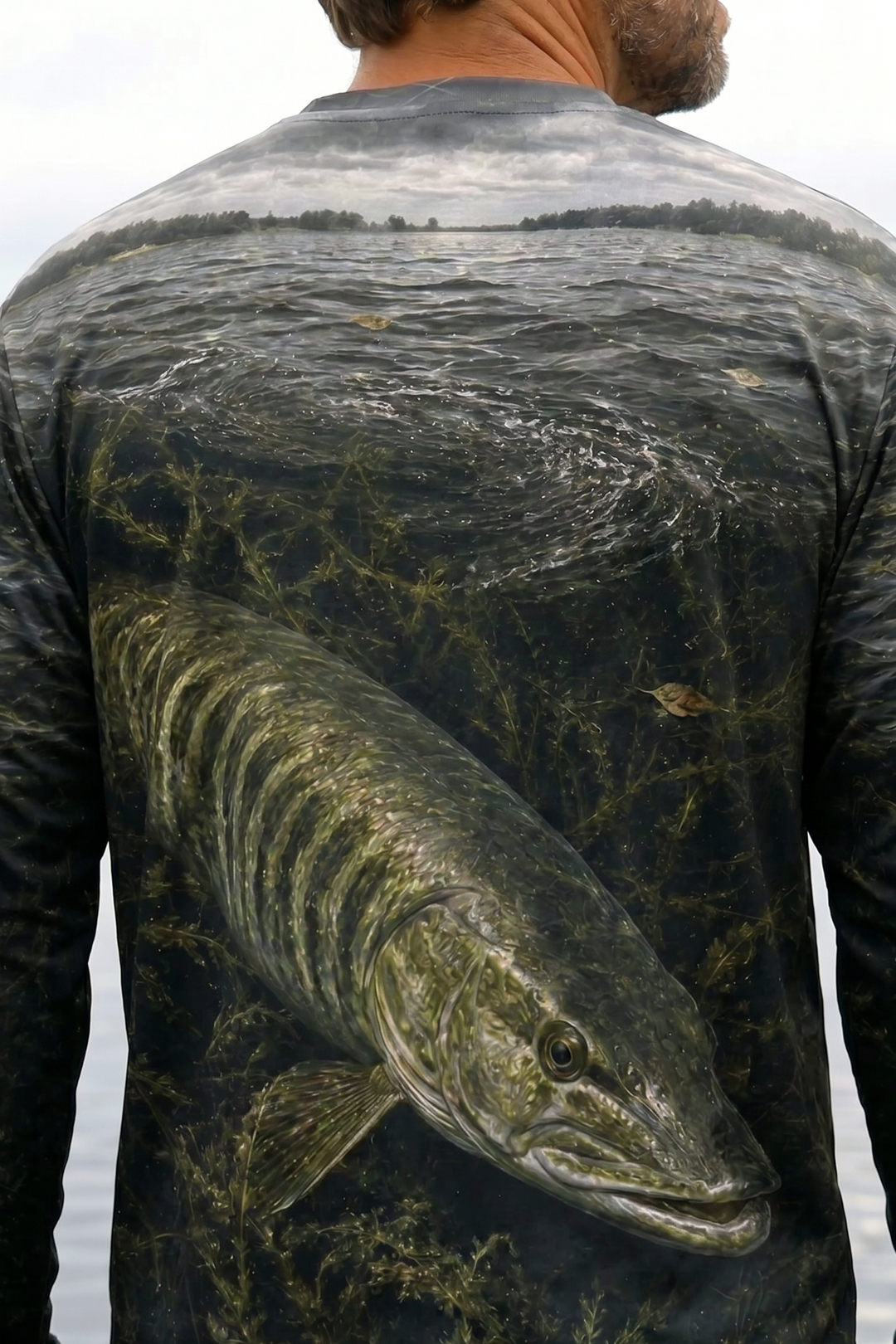 Performance Fishing Long Sleeve - Weedline Phantom Musky - RM02 lifestyle artwork zoom