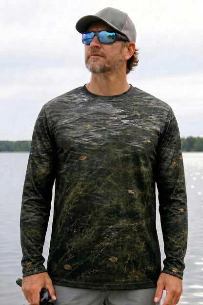 Performance Fishing Long Sleeve - Weedline Phantom Musky - RM02 lifestyle opposite side