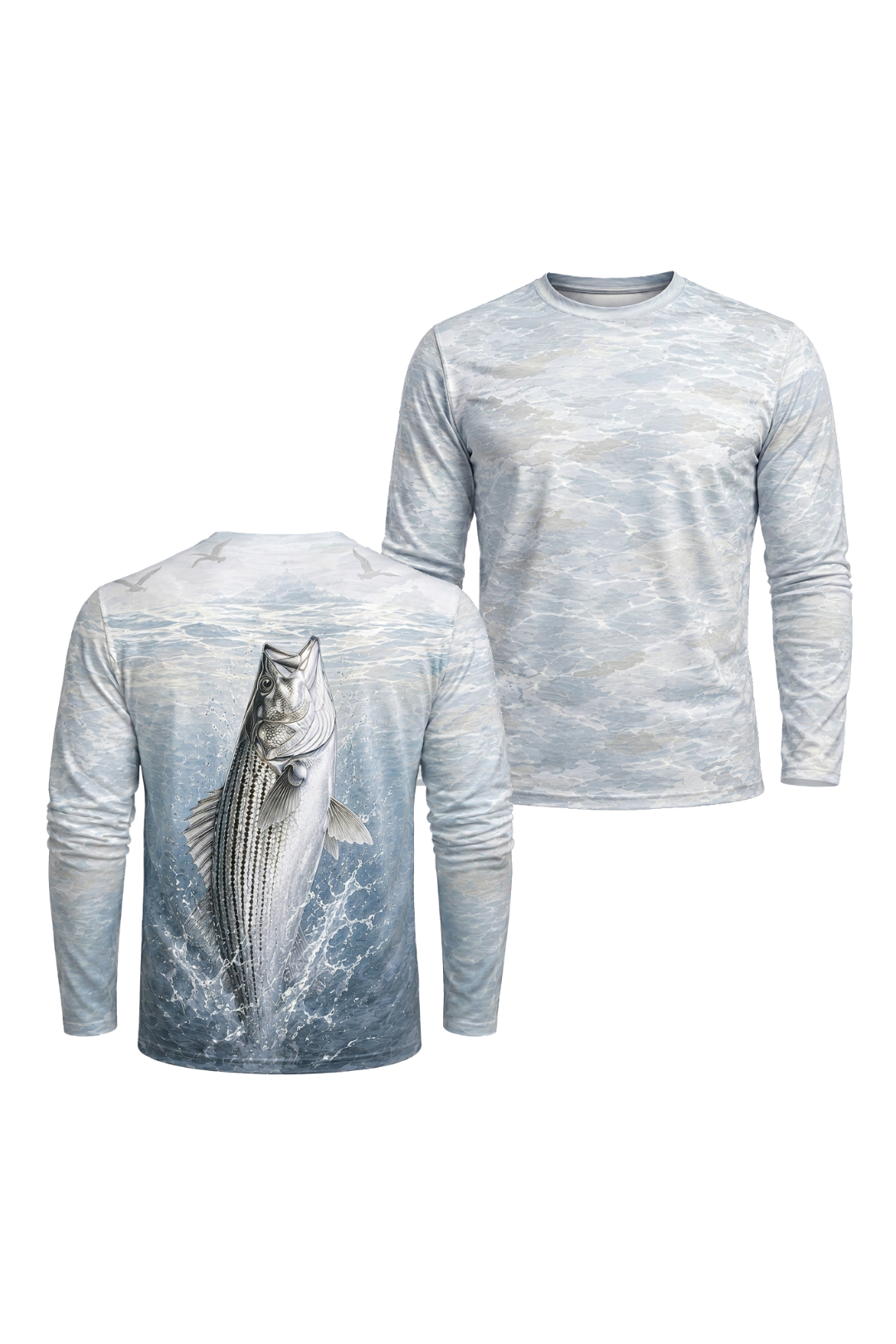 Performance Fishing Long Sleeve - Whitewater Leap Striper - TBT209 image 1