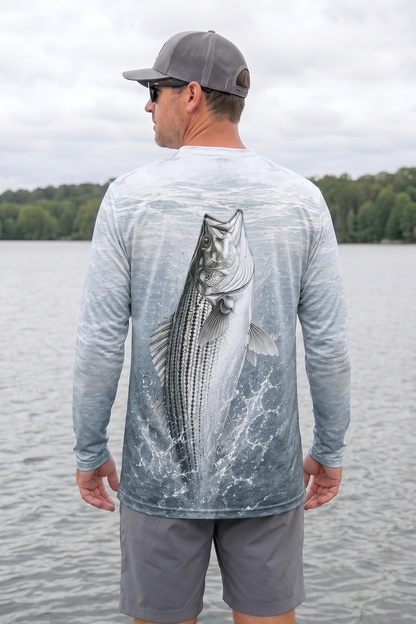 Performance Fishing Long Sleeve - Whitewater Leap Striper - TBT209 image 2