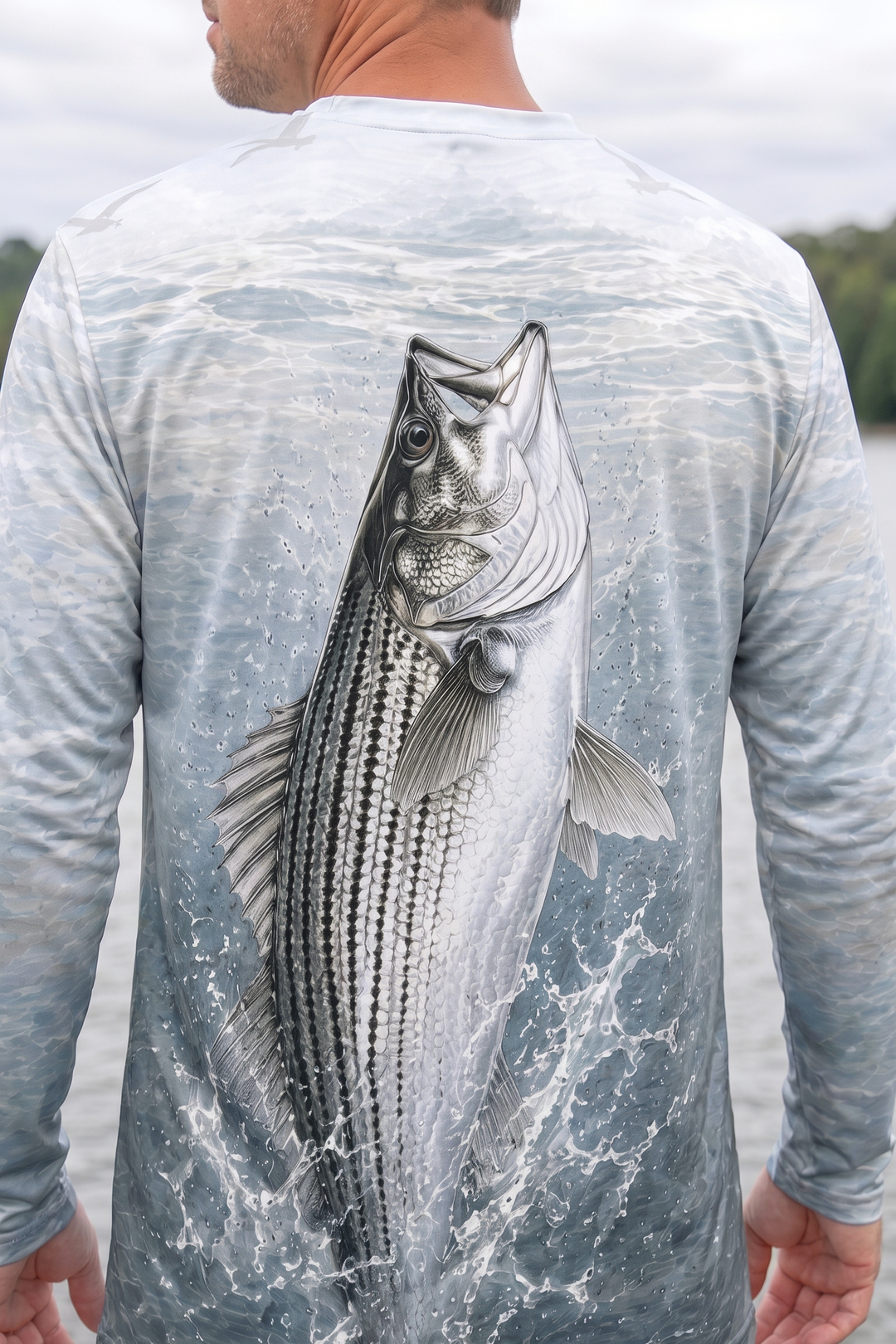 Performance Fishing Long Sleeve - Whitewater Leap Striper - TBT209 image 4