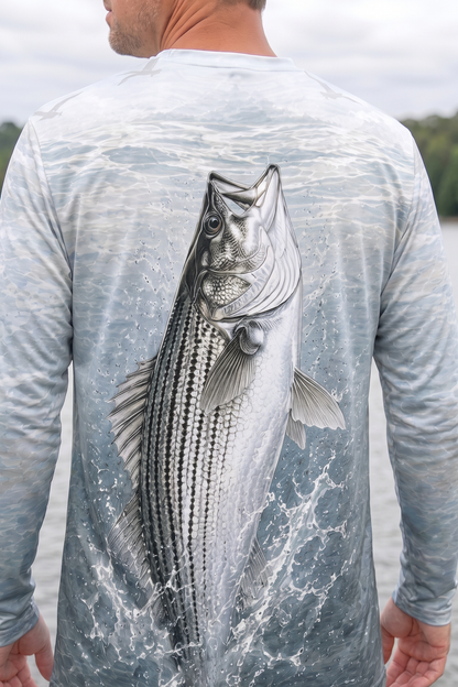 Performance Fishing Long Sleeve - Whitewater Leap Striper - TBT209 image 4