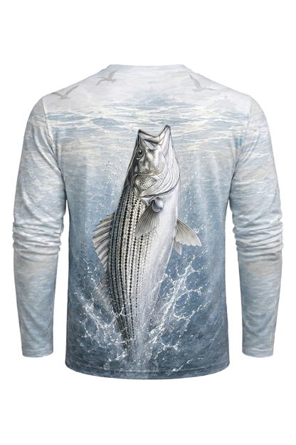 Performance Fishing Long Sleeve - Whitewater Leap Striper - TBT209 image 5
