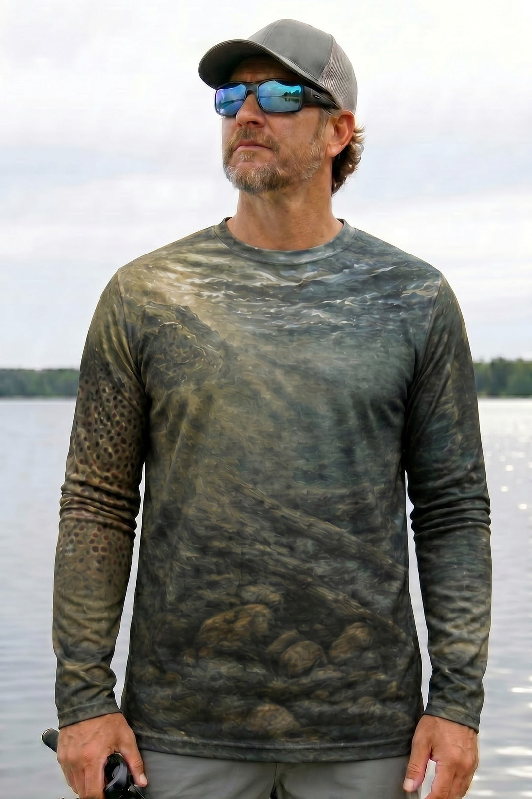 Performance Fishing Long Sleeve - Wild Brown Trout - AOF70 lifestyle opposite side