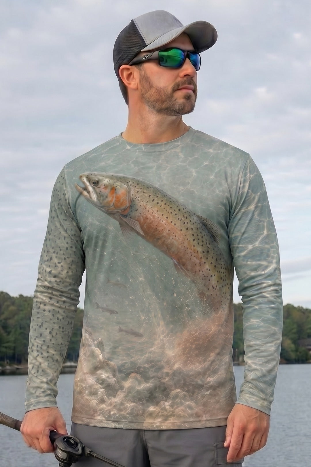 Performance Fishing Long Sleeve - Wild Cutthroat Trout - AOF85 lifestyle artwork side