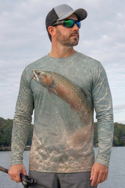 Performance Fishing Long Sleeve - Wild Cutthroat Trout - AOF85 lifestyle artwork side