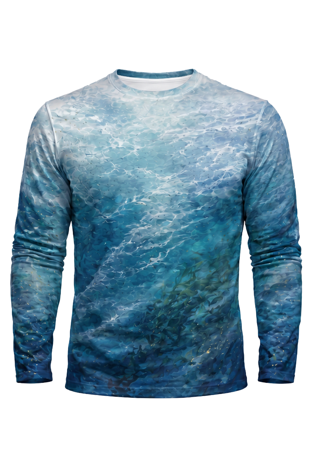 Performance Fishing Long Sleeve - Yellowfin Blue Run - AOF112 mockup opposite side