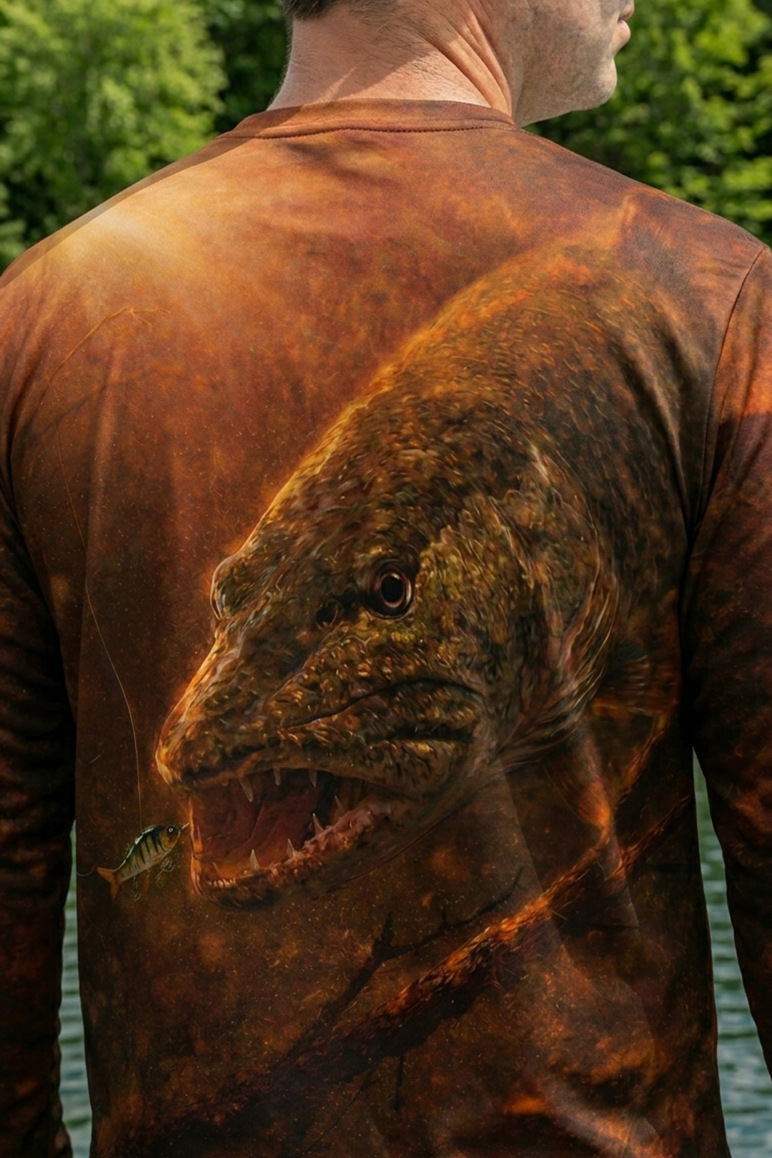 Performance Hunting Long Sleeve - Autumn Bottomland Pike - TBT138 lifestyle artwork zoom