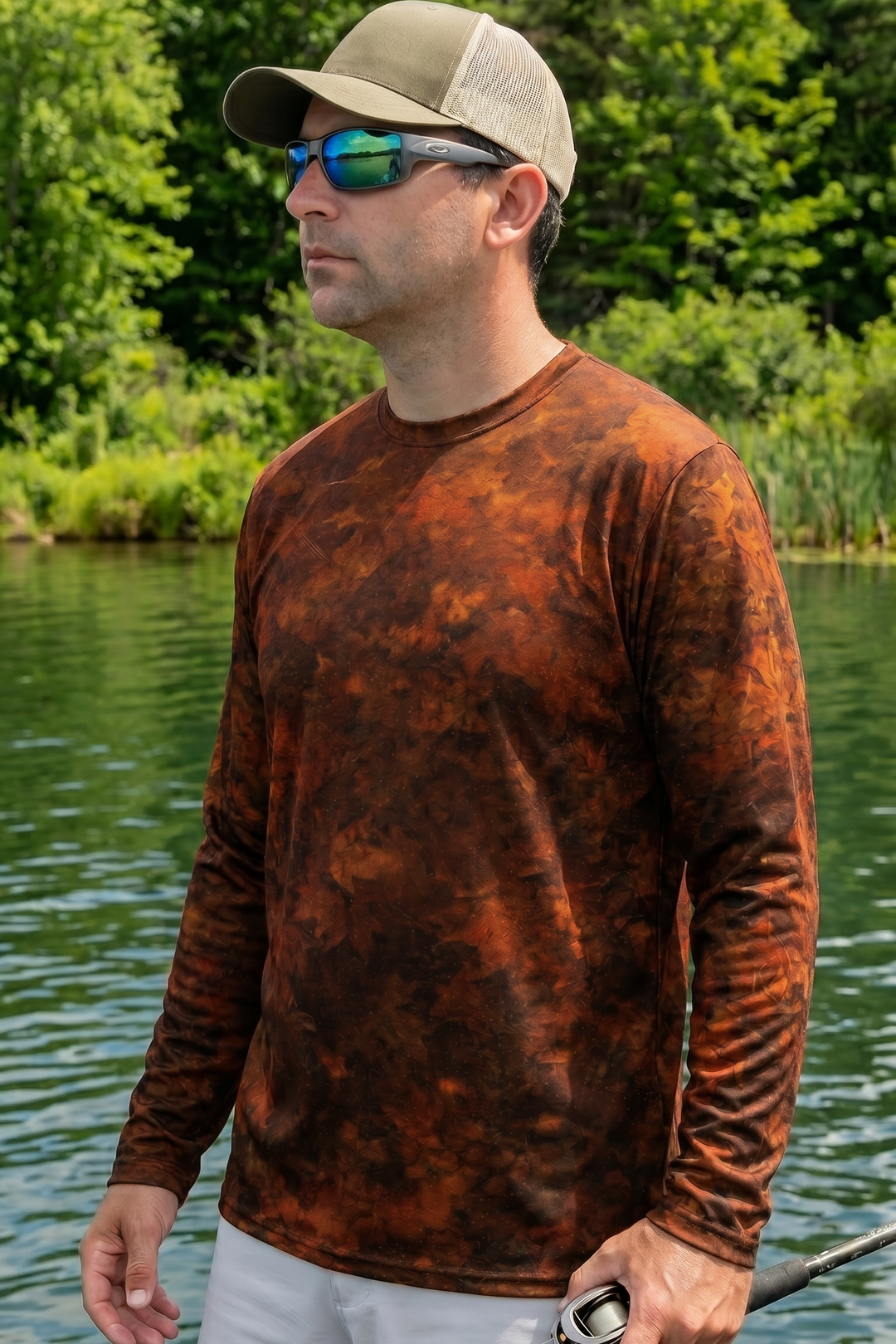 Performance Hunting Long Sleeve - Autumn Bottomland Pike - TBT138 lifestyle opposite side