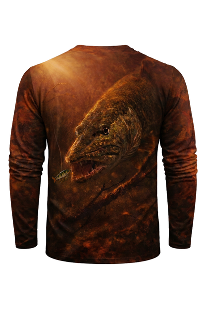 Performance Hunting Long Sleeve - Autumn Bottomland Pike - TBT138 mockup artwork side