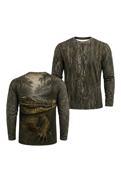 Performance Hunting Long Sleeve - Bayou Lurker Alligator - TBT226 image 1