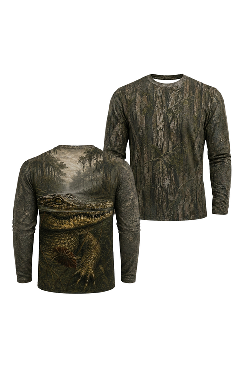 Performance Hunting Long Sleeve - Bayou Lurker Alligator - TBT226 image 1