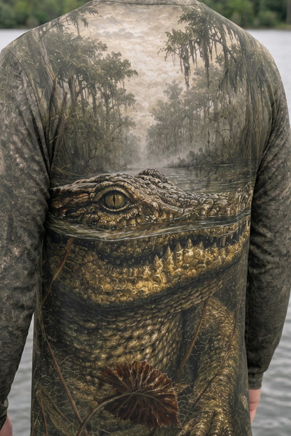 Performance Hunting Long Sleeve - Bayou Lurker Alligator - TBT226 image 4